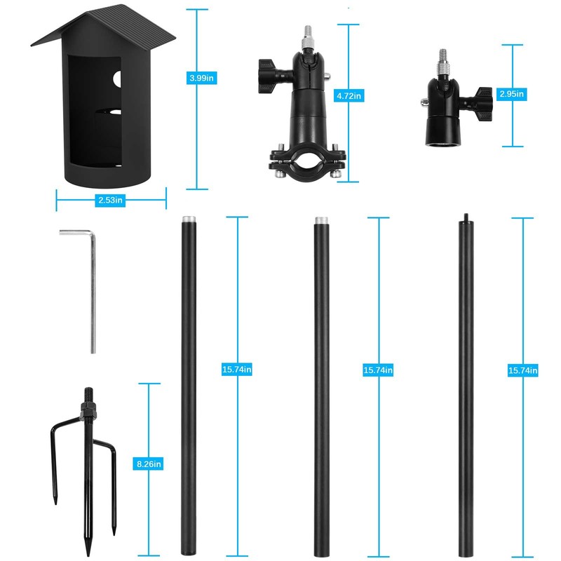 TIUIHU Ground Stake Mount Stand with Silicone Cover Skins for