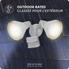 GLOBE 180-Degree 240 W Twin Head White Hardwired Motion Sensor
