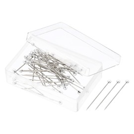 PATIKIL Sewing Pins, 5 Set Ball Glass Head Straight Quilting Pin for Sewing Dressmaker Decorations, Clear