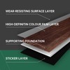 VallisCo Peel and Stick Vinyl Flooring 36 Pack 54 Sq.Ft,