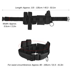 Outdoor Tactical Belt Law Enforcement Modular Equipment Police Security Military Duty Utility Belt with Pouches Holster Gear
