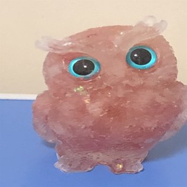 YOOMS-Owl Statue Home Decor, Bedroom, Office, Garden, Bookshelf, Natural Crystal Epoxy Synthetic Owl Statue, Animal YOOMS123 YOOMS11