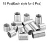 PATIKIL 1 Set M12-M10 Screw Adapter Sleeve Reducing Nuts 10/15/20mm
