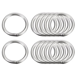 sourcing map 304 Stainless Steel O Rings, 12 Pieces 35 mm (1.38 Inches) Outer Diameter 4 mm Thickness Multi-Purpose Metal Welded O Rings Round Rings
