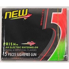Wrigleys 5 Prism Watermelon Sugarfree Gum (case of 10)