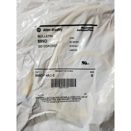 Allen-Bradley 889D-F4AC-2 Series B 4 Pin DC Micro Straight 2 Meter QD Cordset