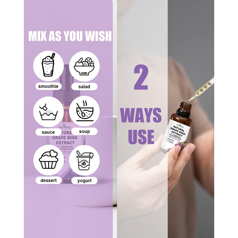Natural Grape Seed Extract Drops-300 mg Grape Seed Extract Liquid