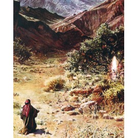 Catholic print picture - Burning Bush C - 8" x 10" ready to be framed