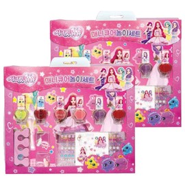 Little Bling Secret Jouju Star Jewelry Manicure Play Set, 6 types of mini nails + toe anchor + jewelry sticker + 2 types of rings + epoxy stickers, 2 sets / 리틀블링 시크릿쥬쥬 별의보석 매니큐어 놀이 세트, 미니네일 6종 + 발가락 고정대 + 쥬얼리스티커 + 반지 2종 + 에폭시 스티커, 2세트