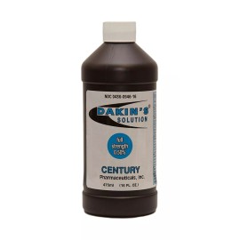 CENTURY Dakin's Solution Full Strength Sodium Hypochlorite 0.5% Wound Cleanser 16 Ounce