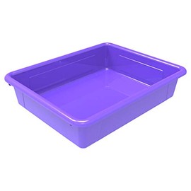 School Smart Sturdy Plastic Storage Tray, Multifunctional Design for Classroom, Home, and More, Letter Size, Violet
