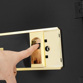 COFECO Safe Box, 0.71 Cubic Drop Slot Safe with Digital Keypad Security Key Lock, and Keys, Cash Depository Safe for Home Hotel Jewelry Money Storage Safety Box (Fingerprint, Key, Password)