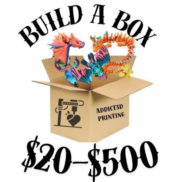 “BUILD A BOX” OF ARTICULATING FIGURINES, BONUS MONEY IN EVERY