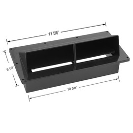 1Pcs RV Exhaust Vent Cover, RV Range Hood Vent,RV Range Hood Cover,Sidewall Vent w/locking Flap Stove Bathroom Vent Cover Outside Damper for Motorhome Trailer Camper and 10 Pcs Screws (Black)