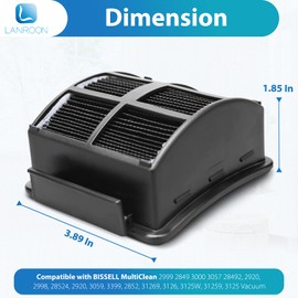 LANROON 2998 Filter Kit Fit for Bissell 2998 Multiclean Lift-Off Pet Vacuum, Fit for Bissell 2998 2999 2849 3000 3057 2849 28524 2920 3059 3399 2852 3125W 31269 Vacuum, Part 1625641
