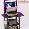 YAKANJ Record Player Stand with Led Light,Record Player Table with