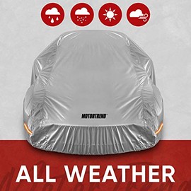 Motor Trend SafeKeeper All Weather Car Cover - Advanced Protection Formula - Waterproof 6-Layer for Outdoor Use, for Sedans Up to 157" L (OC-641N)