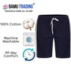 2 Pack Men's Cotton Lounge Wear Shorts with Elasticated Waist