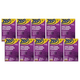 Zep PRO-TABS Bathroom Cleaner Dissolvable Tablets - 4 Tablets Per Box (Case of 10) - ZUBCTAB - Environmentally Friendly, Just Add Water, Removes Soap Scum, Calcium and Dirt