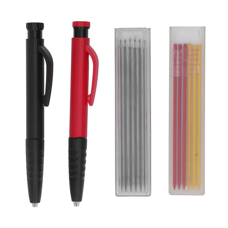 2Pcs Carpenter Pencil Marker Scribing Tool Set Kit with 12Pcs