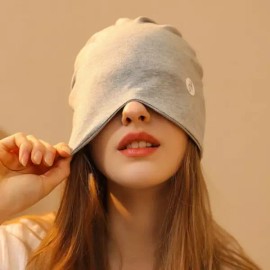 수면 코튼 모자 안대 눈가리개 숙면 아이마스크 암막 눈피로 코튼 안대 [그레이] Cotton Sleep Hat Eye Mask Blindfold for Deep Sleep Eye Fatigue Darkening Cotton Eye Cover [Gray]