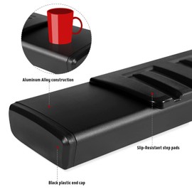 PZ 6" Running Boards for 2009-2014 Ford F150 Super Crew Cab Black Aluminum Alloy Side Steps Rails Nerf Bars