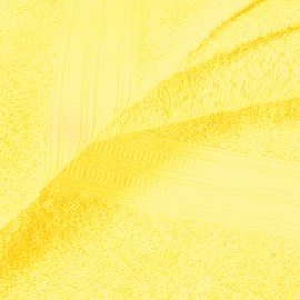 BOUTIQUO 6 Pack Cotton Towel Set, Contains 2 Bath Towels 27x54 inch, 2 Hand Towels 16x24 inch & 2 Wash Coths 12x12 inch, Ideal Everyday use, Ultra Soft Compact & Lightweight - Lime Yellow