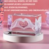 ERWEI 3D Crystal Decoration, Engraved Heart Shaped by Two Hands