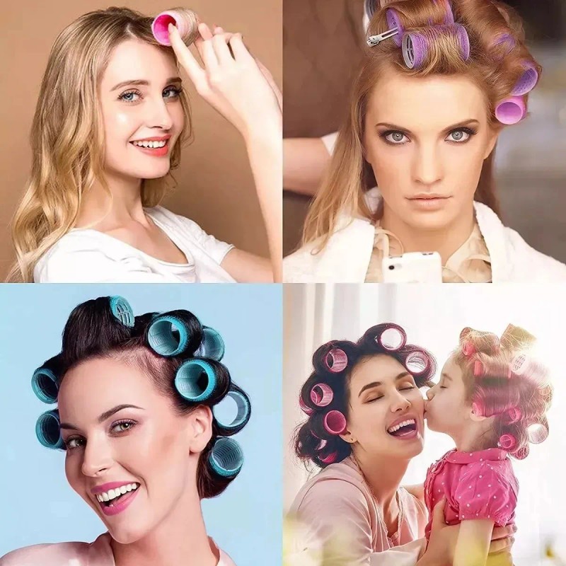 Zenithventures 31pzs Hair Rulo Tubos Plástica Para Cabello Autoadheribles