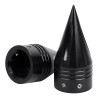 Unbranded Spike Black Front Axle Cap Nut Covers For Harley