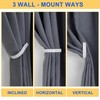 Mayrhyme White Wood Grain Curtain Holdbacks,Solid Aluminum Wall Mounted Curtain