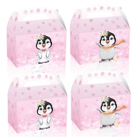 JeVenis 12 PCS Penguin Party Favor Bags Treat Bags Candy Goodie Bags for Penguin Onederland Birthday Party Decor Penguin Baby Shower Decorations Penguin Party Supplies