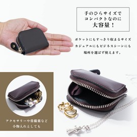 LINO PLANET Coin Purse, Small, Men's Coin Case, Fits in Fists, Genuine Leather, Compact, Brown