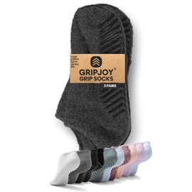 Grip Socks for Women - Pilates Socks with Grips for Women - Non Slip Socks Womens - Grippy Socks for Women - 3 Pairs