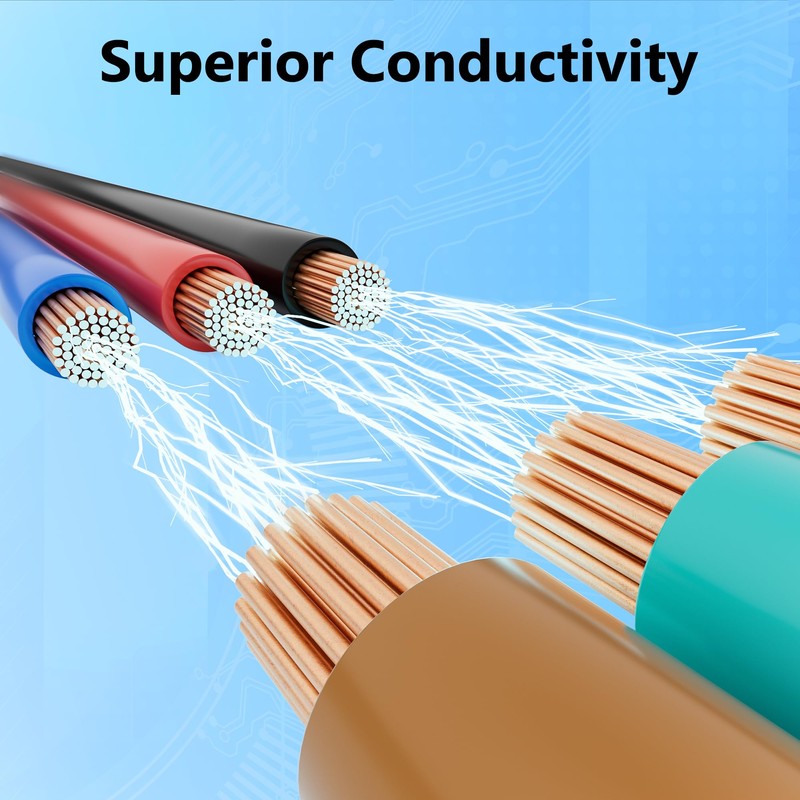 18 Gauge Wire (2-Pack Red/Black Each 25 FT), 18 AWG