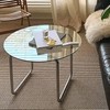 gopop 20" Round Tempered Glass Table Top, Transparent Table Surface