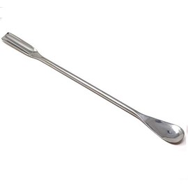 Lab Micro Spoon Scoop Flat Double Ended Spatula, Stainless Steel (Spoon/Scoop 7")