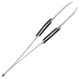 Hair Plucking Tweezers Optigriff Black Tip Straight Stainless Steel
