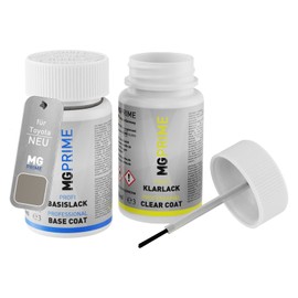 MG PRIME Autolack Lackstift Set für Toyota NEU Nautilus Metallic/Sandstein Metallic Basislack Klarlack je 50ml