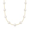 Ross-Simons 8-8.5mm Cultured Pearl Station Necklace in 18kt Gold Over