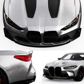 Lypumso Forged Carbon Fiber Vinyl Wrap, Gloss Holograpgic Chrome Mirror Car Wrap Vinyl DIY Auto Sticker Decal Film Sheet with Bubble Free Air Release (Silver, 1ft x 10ft)