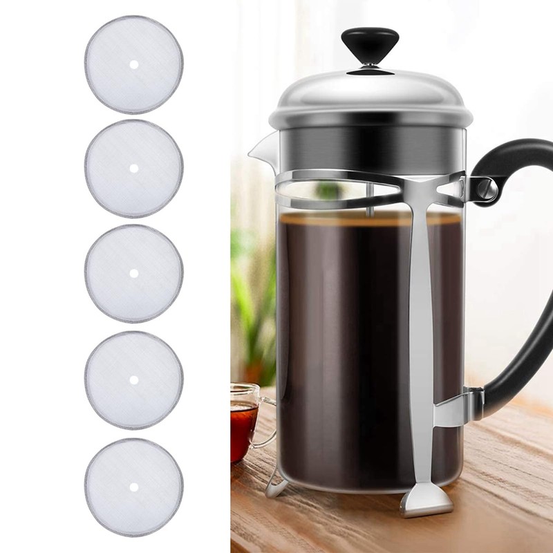 Akozon 5-Piece Set Stainless Steel Coffee Filters - Suitable for