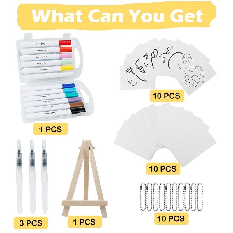 46Pcs Magic Puffy Paint, DIY Magic Foam Texture Painting Kit,