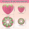 JIEFULL Strawberry Paper Lanterns, 8" & 12" Large Strawberry Hanging