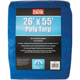 Do it Best GS Tarps 736236 Medium Duty Tarpaulin, 26X55, Blue