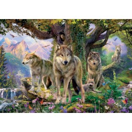 AveJoys Puzzle for Adults 1000 Pieces Wolves in the Forest 70 x 50 cm Puzzles for Adults Educational Game Challenge Toy 1000 Pieces Puzzles for Adults Children