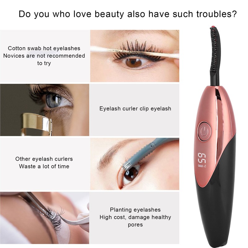 Electric Heated Eyelash Curler Digital Longlasting Electric Eyelash Curler for