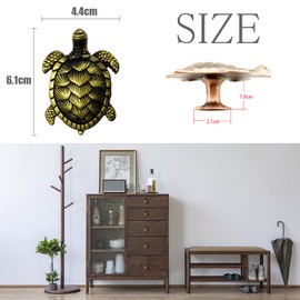 Powerful 4 Pcs Bronze Turtle Drawer Knob Cabinet Handles Door Knobs Cabinet Knobs with 8 Screws (4 Pcs Turtle)