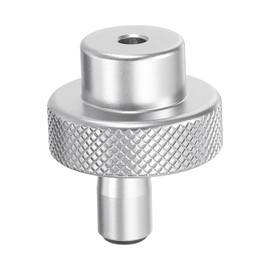 HARFINGTON Aluminum Alloy Handwheel 30mm OD 4mm Bore Lathe Hand Wheel with Rotate Handle Aluminum Milling Machine Handle with Wrench and 2pcs Screws for Milling Machine Lathe, Silver Tone