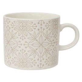 Hogdseirrs 井澤コーポレーション(Izawa Corporation)フラワーモザイク マグ ベージュ 20717